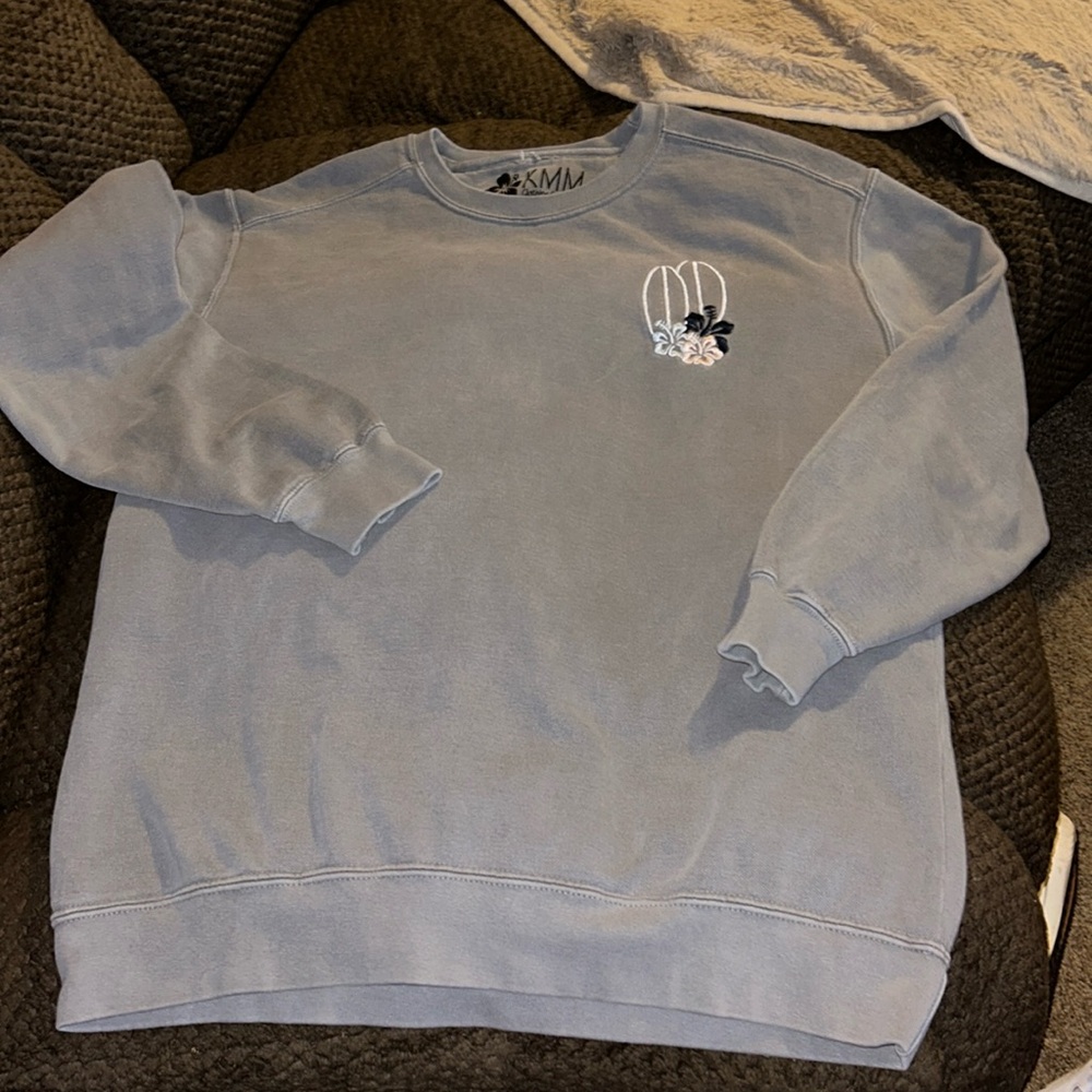 KMM Clothing Company surfboard floral crewneck sweatshirt distressed faded